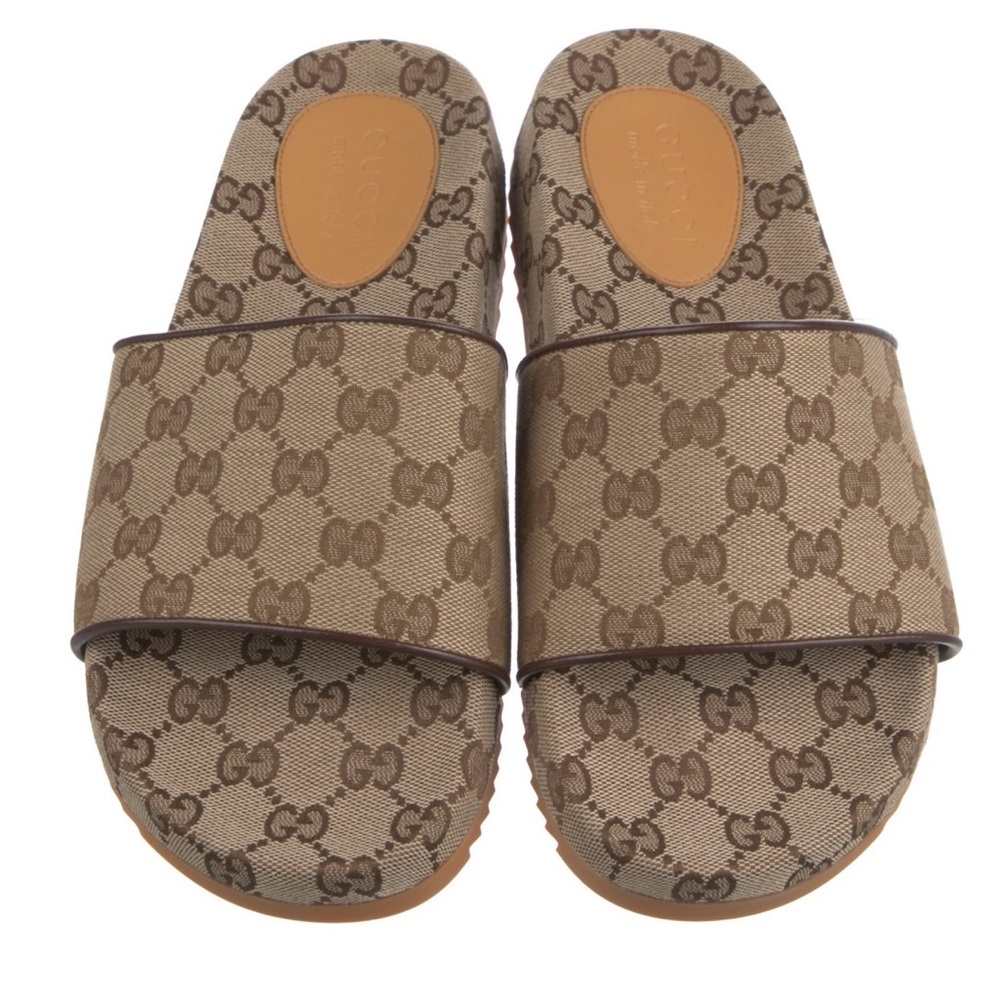 MEN'S GG CANVAS SLIDE SANDAL